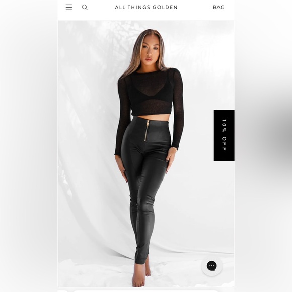 All Things Golden Second Skin Pants *Nwt Size SMALL - Picture 7 of 9